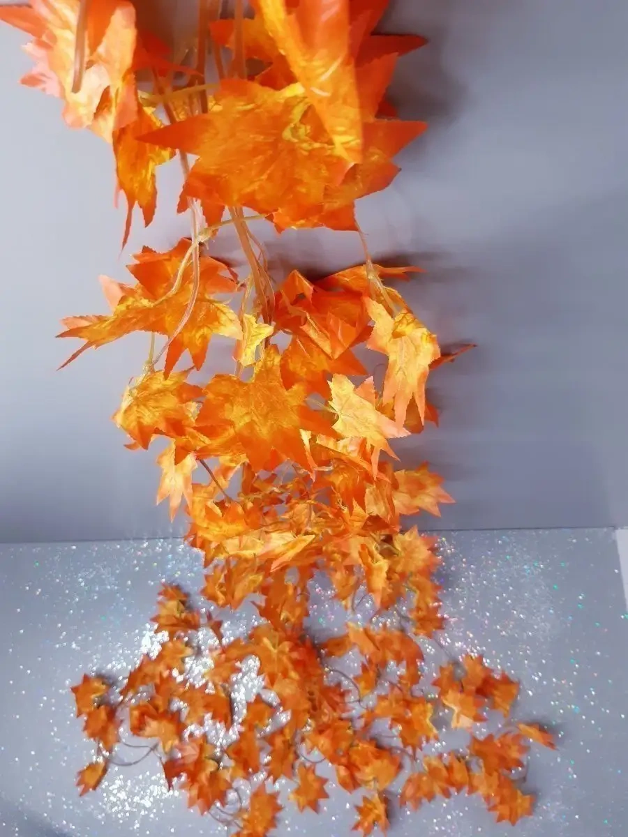 Love Land Işık Zinciri Asarak Yapılmış, Sonbahar Yaprakları, Sonbahar, Cadılar Bayramı Dekoru 117605280 Turuncu