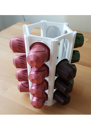 Nespresso Kapsül Kahve Uyumlu Tutucu Dekoratif Çok Amaçlı Stand Beyaz