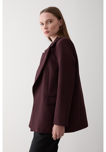 Mürdüm Blazer Ceket - 7560 Mürdüm