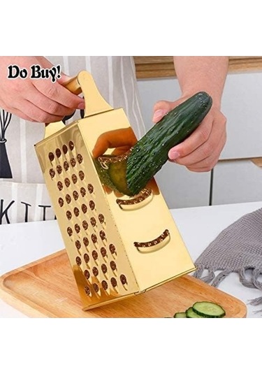 Createtech Patates, Meyve, Peyniri, Zencefil, Sebzeler İçin 4 Taraflı Paslanmaz Çelik Dilimleyici, Büyük Kutu Grateri Diğer