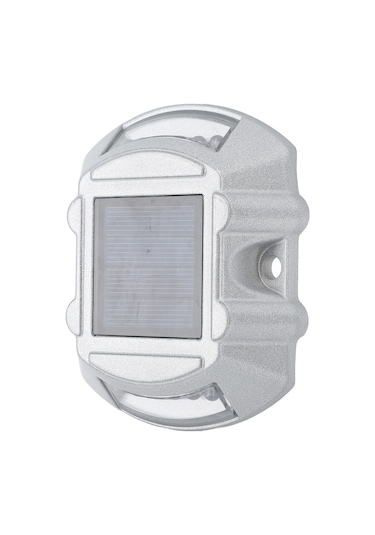 Yaozixa Alüminyum Gövde Güneş Enerjili Yol Tırnak Lambası - Ip68 Su Geçirmez, 12 Led Işık, Otomatik Açma/kapama, 10 Ton Basınç Dayanımı