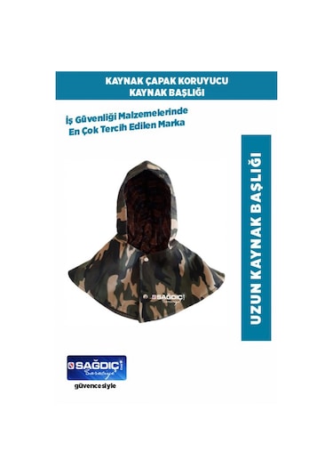 Sağdıç Saraciye Kaynakçı Uzun Yeşil Kamuflaj Başlık