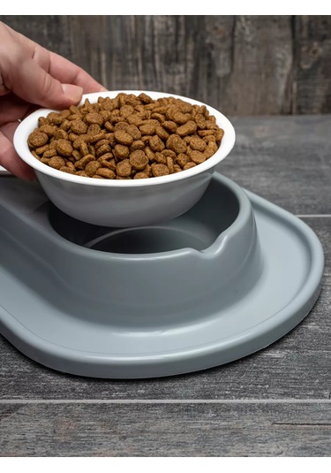 Al'ternativa Kedi Ve Köpekler İçin Çiftli Kap, Gri 178093932