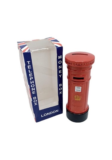 Londra Retro Metal Posta Kutusu Kumbara 15 Cm