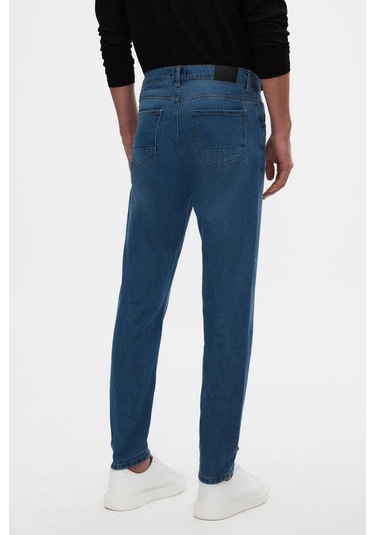 Ds Damat Comfort Fit Mavi Düz Jean Kot Beş Cepli Yıkamalı Denim Pantolon 3hcj3ort00103 701