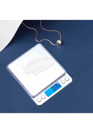 Dolıty Mutfak Terazisi Paslanmaz Çelik Tartı Cihazı Mini 1-kg Beyaz