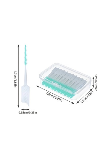 Elmpaly Mentollu Diş İpi Fırçası 400 Adet Mavi 200 Yeşil 200 Diş Arası Fırçası Mini Yumuşak Kauçuk Diş Temizleme Fırçası