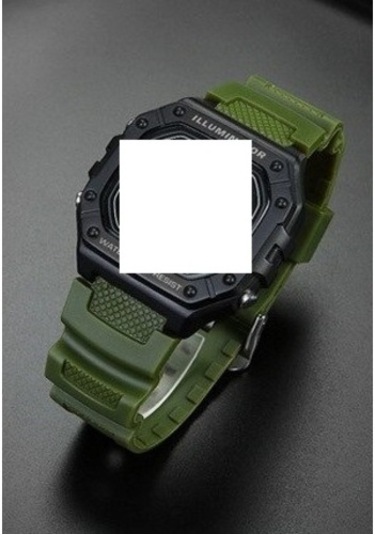 Casio Için Sgw-300 400 500 Ae1200 1300 Yeşil Haki Muadil Silikon