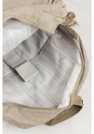 571 Krinkıl / Klinkır Su Geçirmez Hafif Çok Gözlü Spor, Seyahat, Okul, Laptop Sırt Çantası Bej 1d Bej