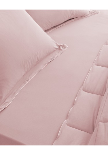 Madame Coco İlus Bambu Tek Kişilik Comforter Set - Pudra Pudra