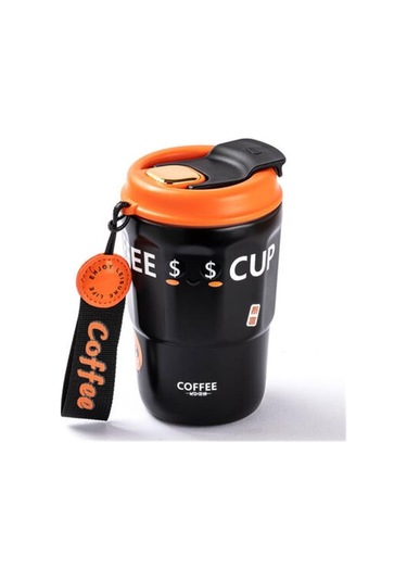 Tantitoni Okadı Pratik Siyahpaslanmaz Çelik Termos Bardak 380ml Beyaz