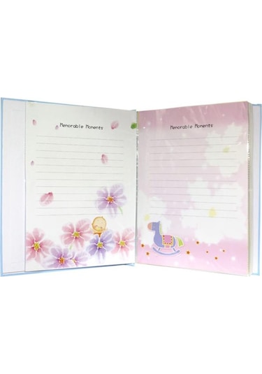 Rabsev 10x15cm 240 Fotoğraf Kapasiteli 12 Ay Çerçeveli Lüks Bebek Fotoğraf Albümü RS6406-M