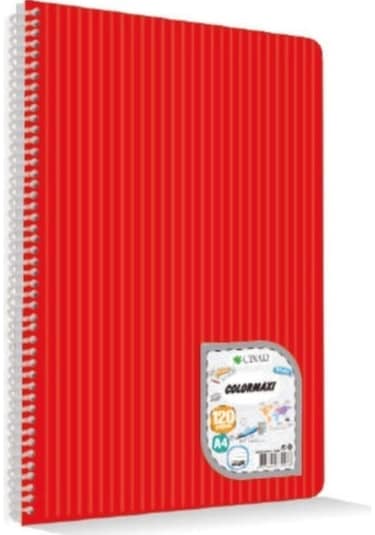 Colormaxi A4 60 Yprk Çizgisiz Pp Kapak Spiralli Okul Defteri