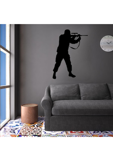 Asker Folyo Sticker 30cm Uzunluk Siyah