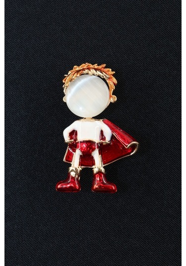 Süpermen Broş. Yaka İğnesi Süpermen Broş. Taşlı Tasarım Süpermen Broş. Erkek Broş. Broş. Çok Renkli