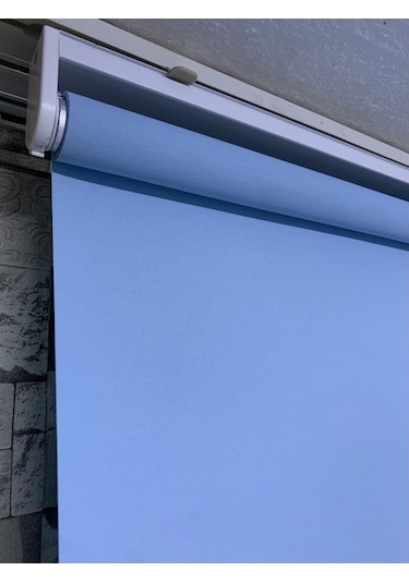 Mavi Renk Mat Stor Perde Alüminyum Kasa Tüm Ölçülerde