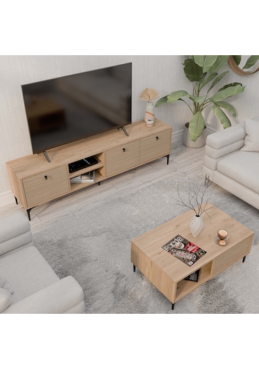 Set 1364-2092 Vision Tv Ünitesi - Orta Sehpa Seti Sepet - Yunus
