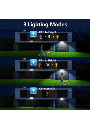 Xuweiwei 1 Paket Beyaz Işık 2 Adet 400 Led Dış Mekan Güneş Duvar Lambası Hareket Sensörlü Aydınlatma Yüksek Parlaklık Kolay Kurulum