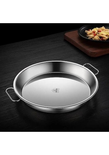 Vapur Tavası Çift Saplı Hepsi Bir Arada Fırında Gıda Sınıfı Taşınabilir Mutfak Soğuk Erişte Yapma Plakası Günlük 34cm