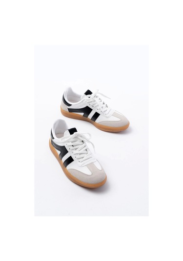 M-1004 Beyaz Bağcıklı Termo Taban Günlük Kadın Spor Beyaz