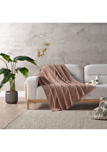 Adora Koltuk Şalı Somon - 130x170 Cm