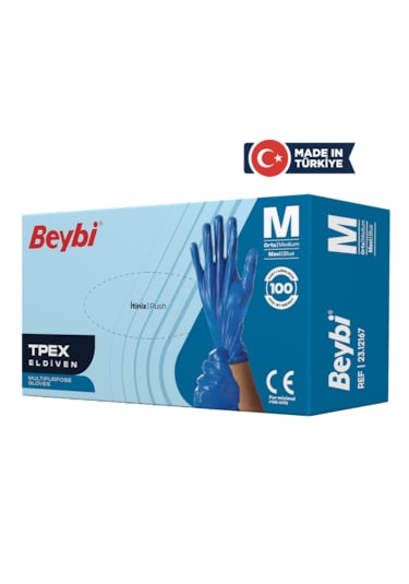 Beybi Tpex Eldiven Mavi 100'lü