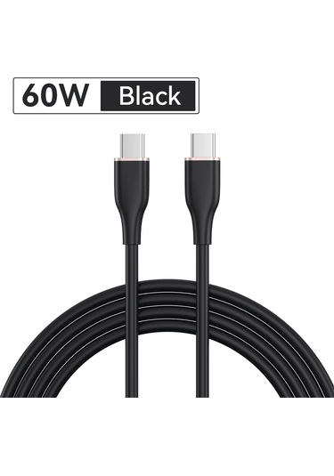 Asometech60w Usb C Kablo Pd Hızlı Şarj Kablosu 2m Type C 3a Xiaomi Samsung Uyumlu Huawei Macbook İpad İçinbej2m