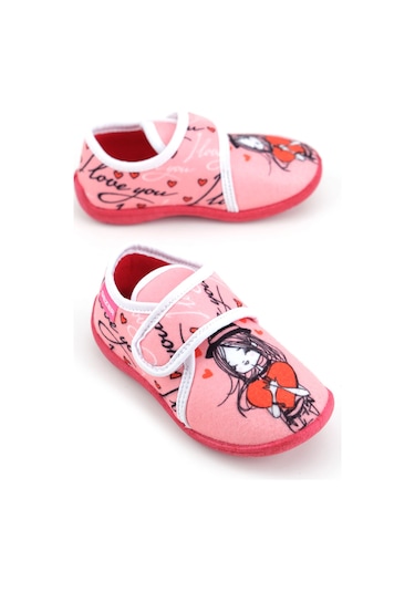 Gezer Kışlık Kız Çocuk Cırt Cırtlı Ayarlanabilir Rahat Taban Panduf Ev Kreş Ayakkabı Ga2kpm.03372.00.0c0.f66 Kırmızı