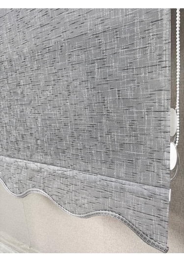 Bbb Keten Kumaşlı Çift Mekanizmalı Tül Stor Perde Tsk1004 Antrasit