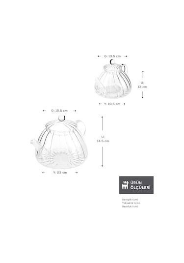 Karaca  Lori Borosilikat Cam Çaydanlık