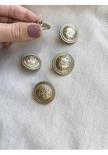 Siberiana Armalı Düğmeler 21 Mm Mat Altın 5 Adet 180644367