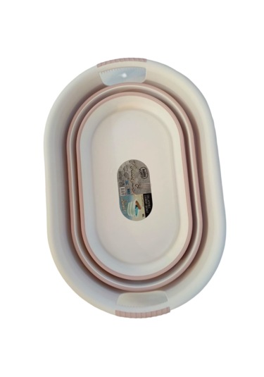 Magic Katlanır Çamaşır Selesi 25 Litre Beyaz - Pembe