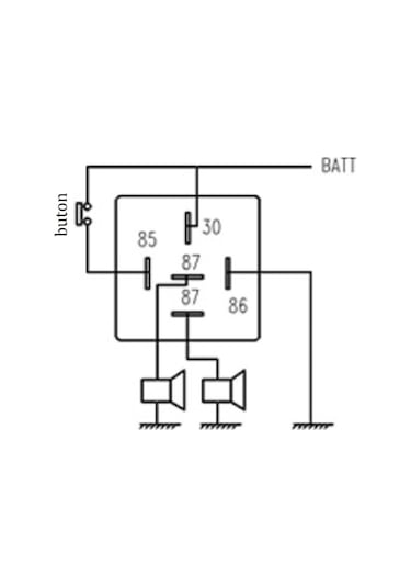 Mini Role 24v. 5 Uçlu. 40 A. Far. Korna. Fan. Lpg Röle