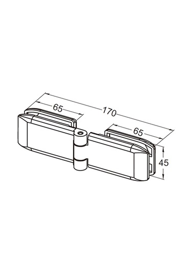 Thr-2203-pcbr Thoor Cam Kapı Menteşesi camdan Cama N11.184