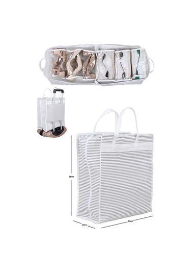 Alas Çok Amaçlı Seyahat Tipi Ayakkabı Hurcu Gri Çizgili Tekli