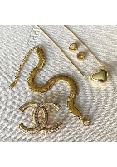 İtalyan Kalp Çelik Kombin Set Çok renkli