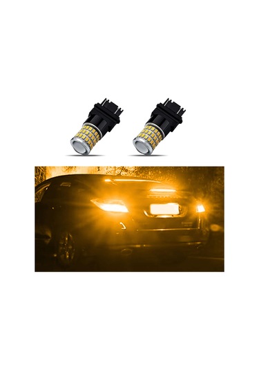 Maiyame 2 Adet 3157 Led Tekerlek Işığı Ampülü - 54smd 3014+3smd 3030 Parlak Çip, 9v-30v, 360 Aydınlatma, 3056/3156/3057/4157 Uyumlu, Araçlar İçin Fren/arka Park/reverse Işığı