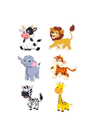 Safari Yenilebilir Cupcake Ve Pasta Resim Baskı