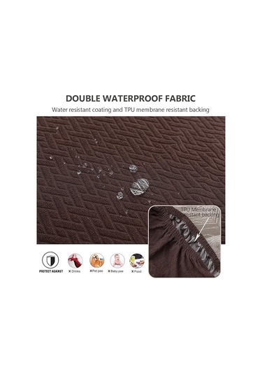 Lemestar 6 Adet Kahverengi Su Geçirmez Sandalye Koltuk Örtüsü - Esnek, Kaymazsız, Dayanıklı, Ev Ve Restoran İçin Kahverengi