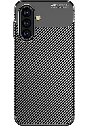 Adige Samsung Galaxy Uyumlu A17 Kılıf Negro Karbon Desen Silikon