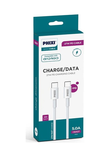 Phixi Basic CB412T Type-C to Type-C USB Şarj Kablosu