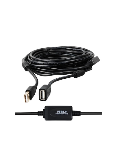 Powermaster Pm-11955 Usb 2.0 Siyah Chipset 10metre Usb Uzatma Kablosu