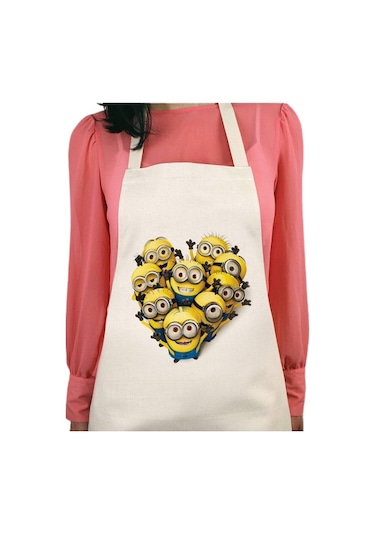 Minions Baskılı Su İtici Özellikli Mutfak Önlüğü