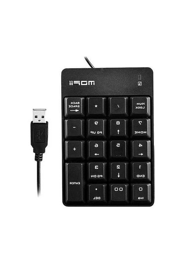 Novahub Usb Nümerik Klavye Mofii X810 - 18 Tuşlu Finans Klavyesi Siyah Optik Taşınabilir Optik