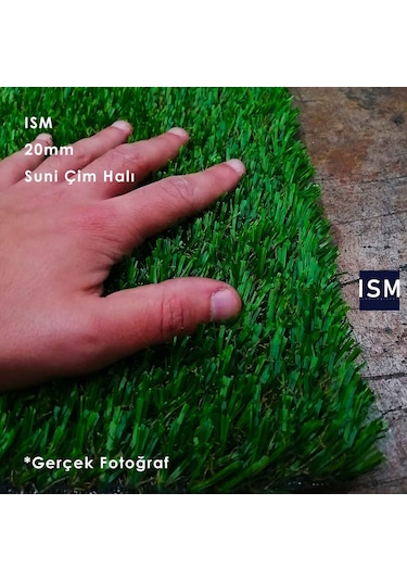 Ism - Suni Yapay Çim Balkon Halı Yüksek Doku Kalın - 20Mm - Yeşil