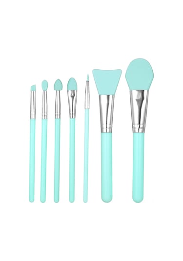 Yifomall 7'li Silikon Makine Fırça Seti - Fondöten, Göz Farı, Kaş Fırçası - Kozmetik Tasarrufu Sağlar