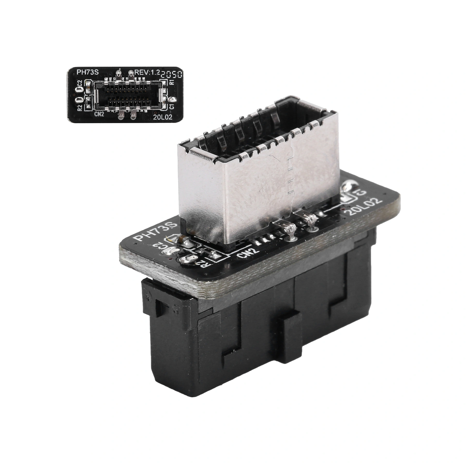 Xiyyadms Anakart Usb3.0/3.1 19p/20p'den Type-e'ye 90 Derece Dönüştürücü, 10gbps Hızlı Veri Transferi, Ön Panel Type-c Bağlantı Portu