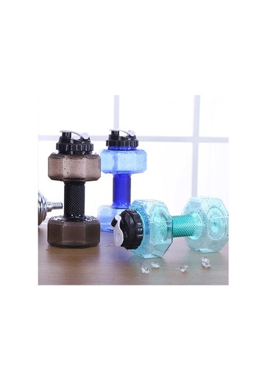 Novahub Yeni Yaratıcı Spor Şişesi Büyük Kapasiteli Plastik Dambıl Kupa 2600ml Fitness Kupası Siyah 2600ml Dambıl Kupası Çok Renkli Çok Renkli