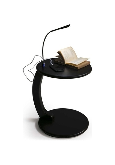 Lunora Ahşap C Yan Sehpa Siyah