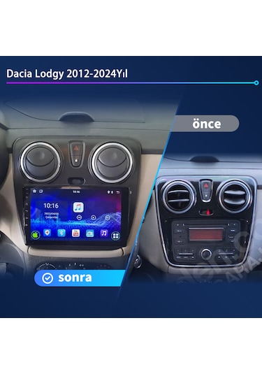 Renault Dacia Lodgy 2012-2024yıl 2gb Ram 32gb Rom Carplay Multime
